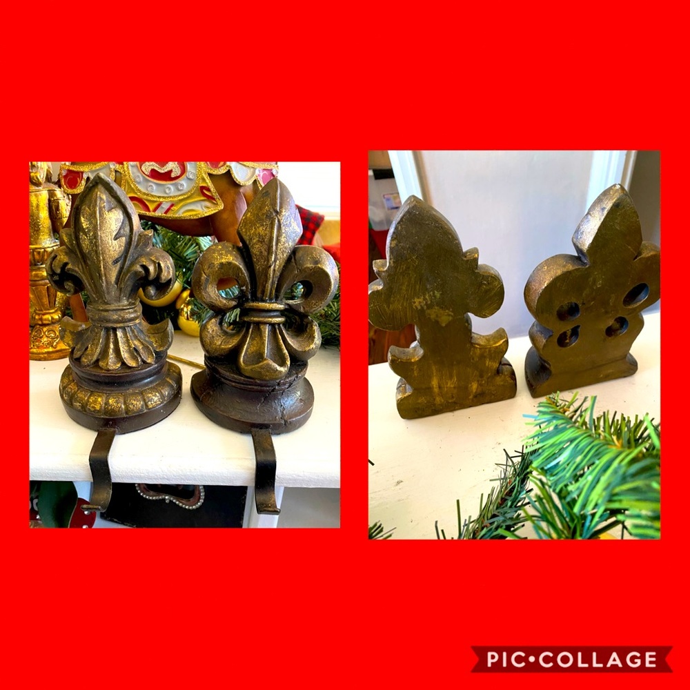 Fleur de lis stocking holder